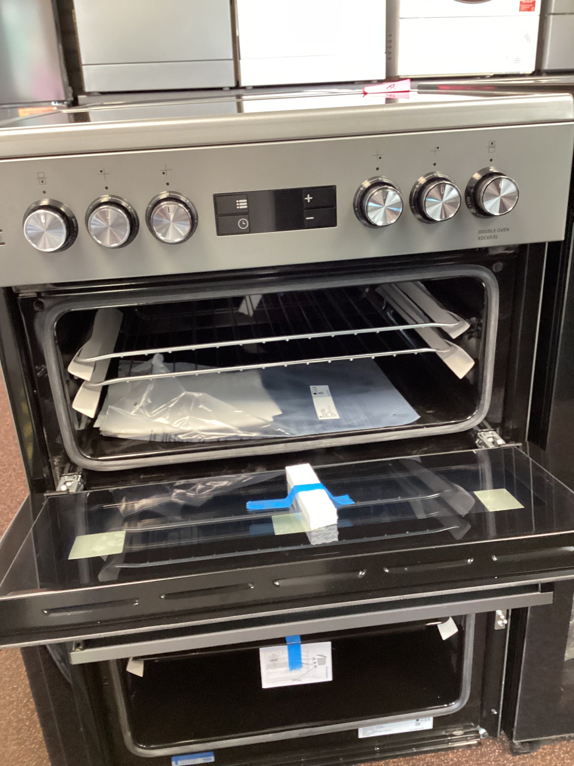 beko kdc653s 60cm electric cooker with ceramic hob silver